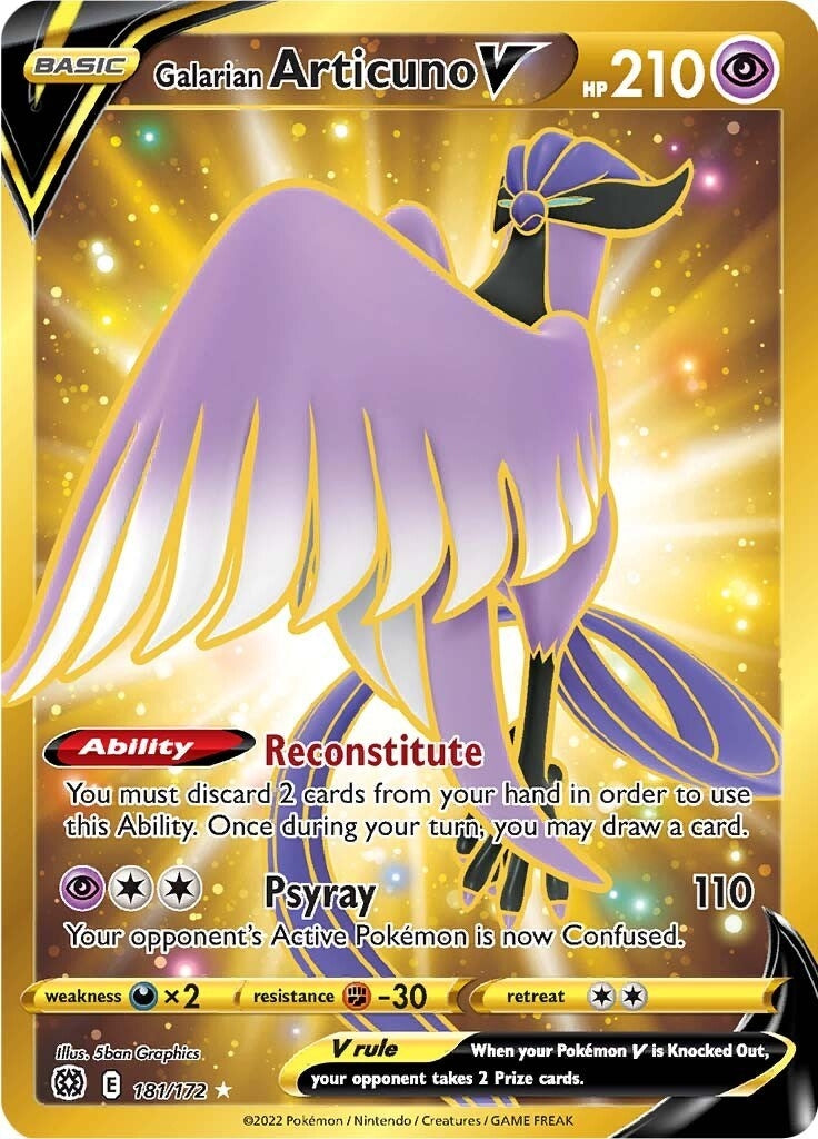 Image for Galarian Articuno V (Secret) (181/172) (SWSH09: Brilliant Stars) - Pokemon