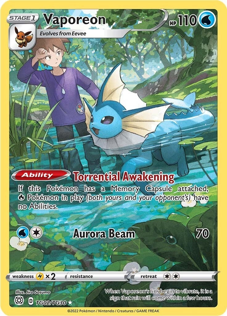 Image for Vaporeon (TG02/TG30) (SWSH09: Brilliant Stars Trainer Gallery) - Pokemon