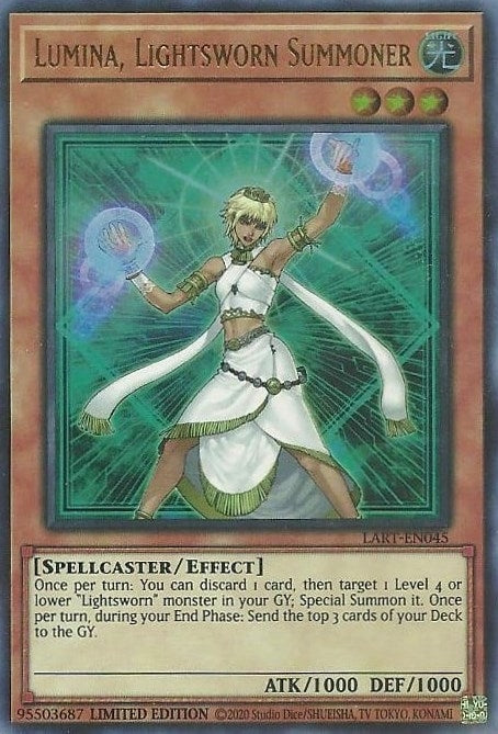 Image for Lumina, Lightsworn Summoner (LART-EN045) (The Lost Art Promotion) (LART) - YuGiOh