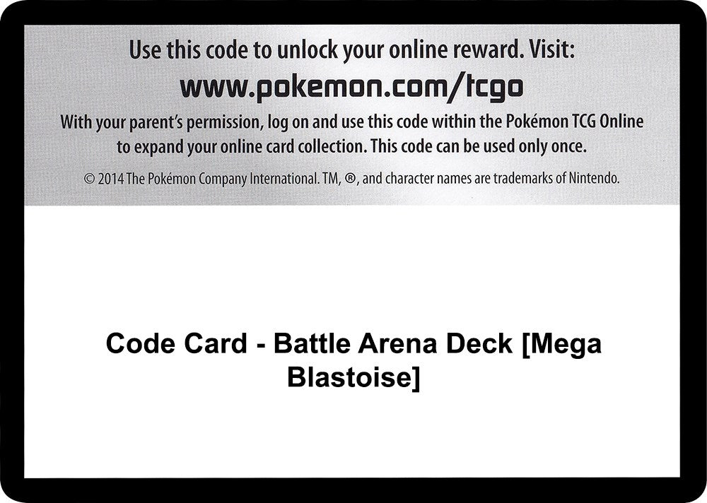 Image for Code Card - Battle Arena Deck [Mega Blastoise] (SM - Celestial Storm) - Pokemon