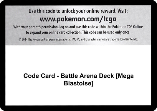 Image for Code Card - Battle Arena Deck [Mega Blastoise] (SM - Celestial Storm) - Pokemon