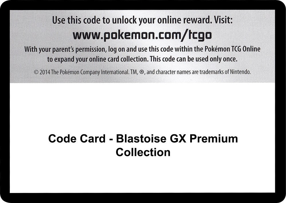 Image for Code Card - Blastoise GX Premium Collection (SM - Unbroken Bonds) - Pokemon