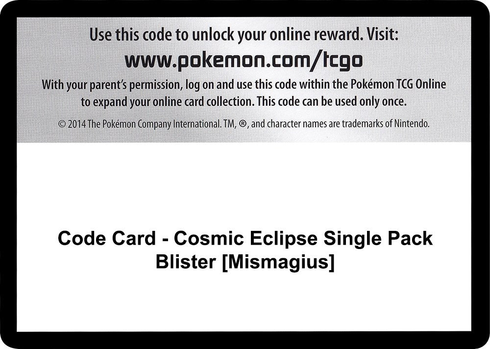 Image for Code Card - Cosmic Eclipse Single Pack Blister [Mismagius] (SM - Cosmic Eclipse) - Pokemon