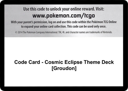 Image for Code Card - Cosmic Eclipse Theme Deck [Groudon] (SM - Cosmic Eclipse) - Pokemon