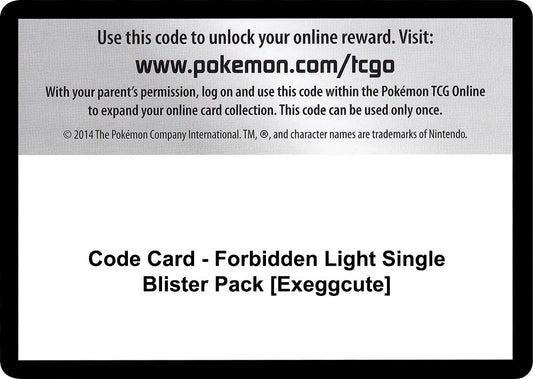 Image for Code Card - Forbidden Light Single Blister Pack [Exeggcute] (SM - Forbidden Light) - Pokemon