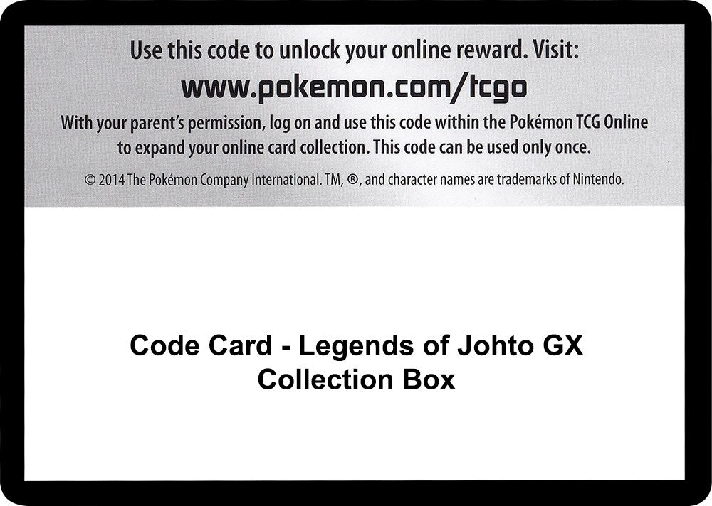 Code Card - Legends of Johto GX Collection Box – Troll Aus Melb PTY LTD