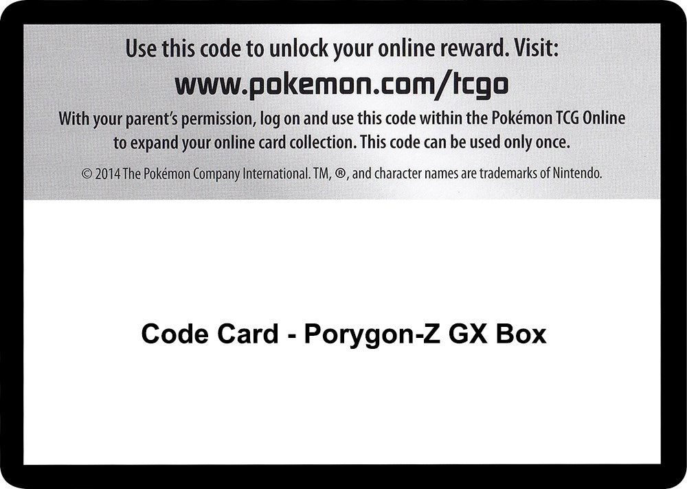 Image for Code Card - Porygon-Z GX Box - Pokemon
