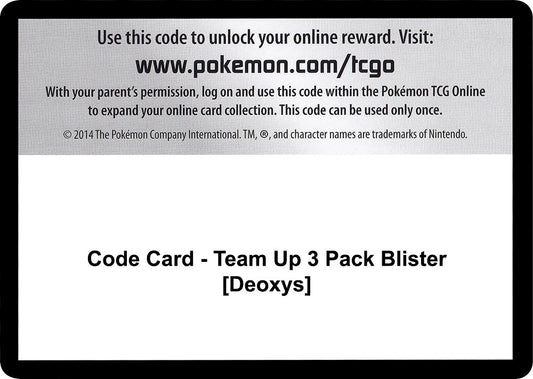 Image for Code Card - Team Up 3 Pack Blister [Deoxys] (SM - Team Up) - Pokemon