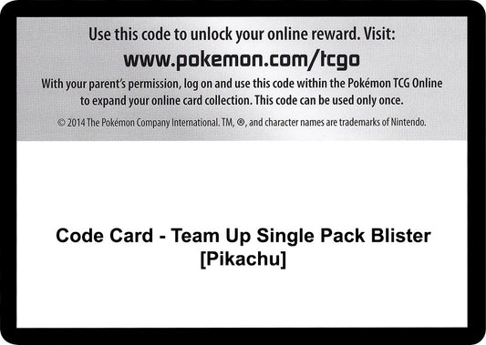 Image for Code Card - Team Up Single Pack Blister [Pikachu] (SM - Team Up) - Pokemon