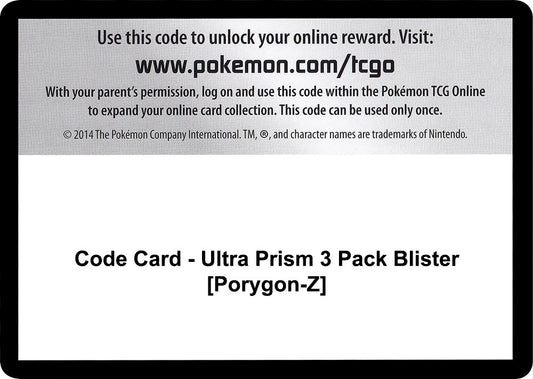 Image for Code Card - Ultra Prism 3 Pack Blister [Porygon-Z] (SM - Ultra Prism) - Pokemon