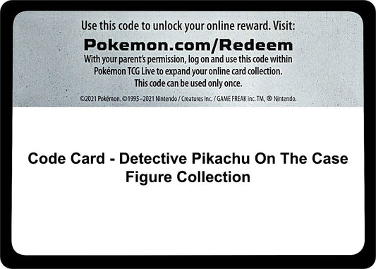 Image for Code Card - Detective Pikachu On The Case Figure Collection (Detective Pikachu) - Pokemon