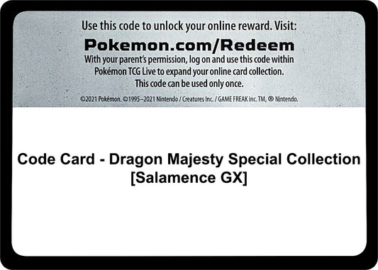 Image for Code Card - Dragon Majesty Special Collection [Salamence GX] (Dragon Majesty) - Pokemon