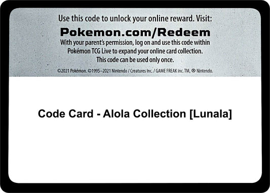 Image for Code Card - Alola Collection [Lunala] (Miscellaneous Cards & Products) - Pokemon