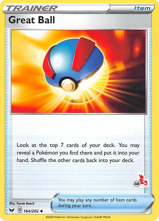 Image for Great Ball - 164/202 (#48 Cinderace Stamped) (164/202) (Battle Academy 2022) - Pokemon