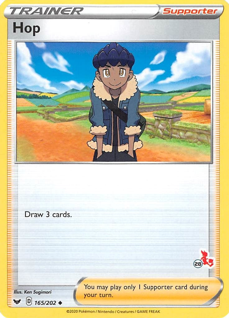 Image for Hop - 165/202 (#28 Cinderace Stamped) (165/202) (Battle Academy 2022) - Pokemon
