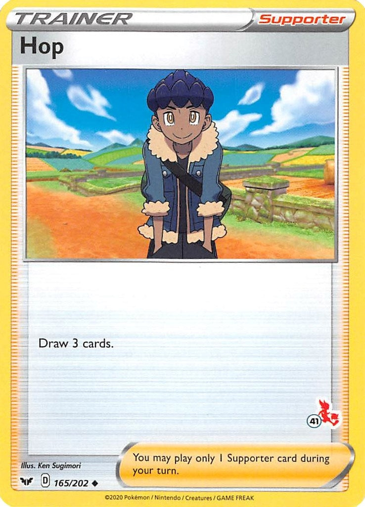 Image for Hop - 165/202 (#41 Cinderace Stamped) (165/202) (Battle Academy 2022) - Pokemon