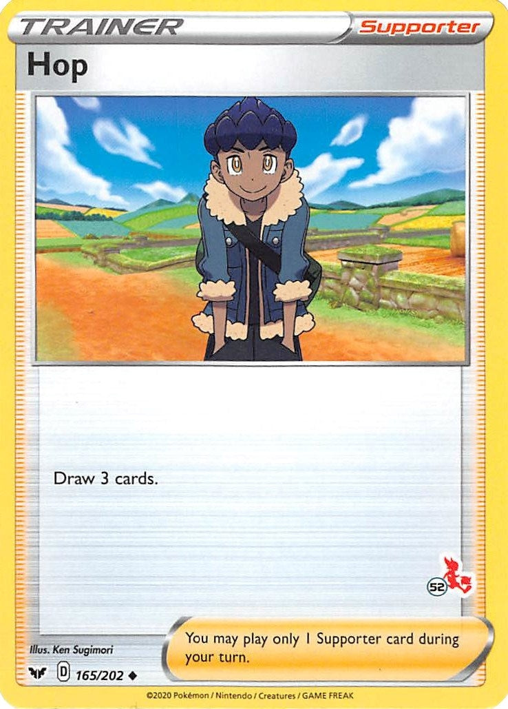 Image for Hop - 165/202 (#52 Cinderace Stamped) (165/202) (Battle Academy 2022) - Pokemon