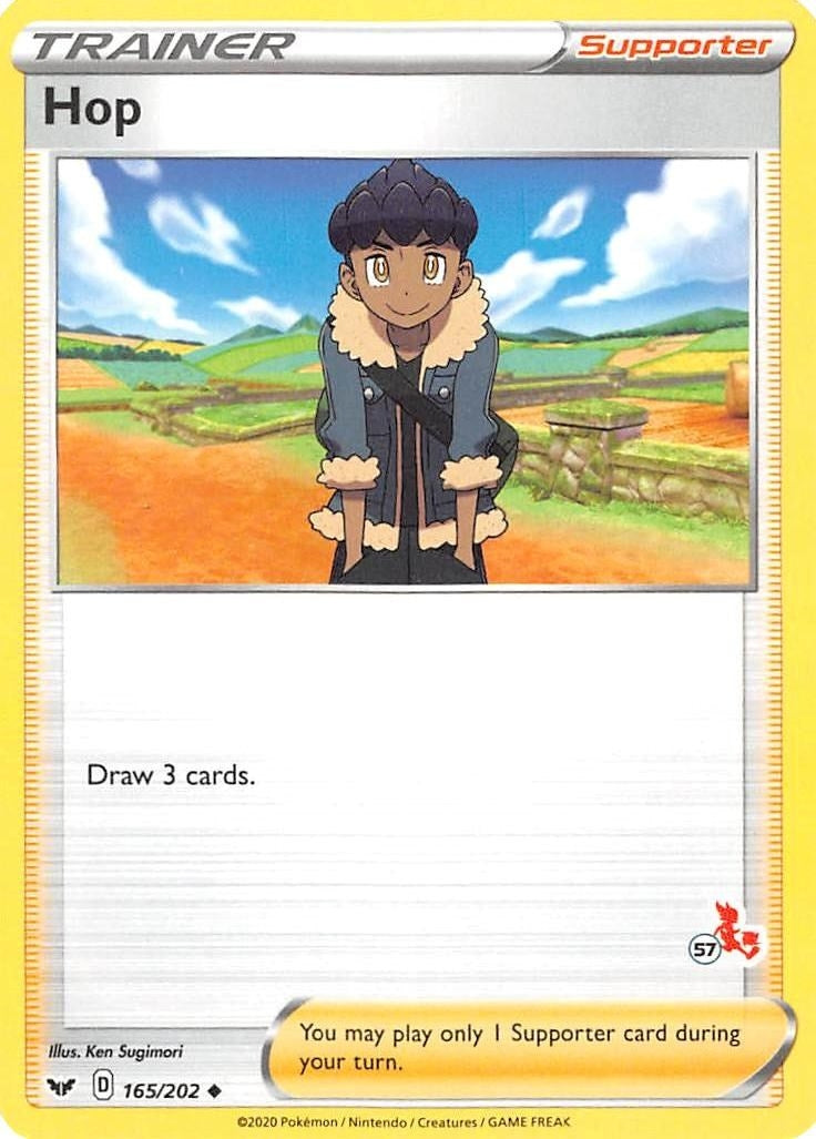 Image for Hop - 165/202 (#57 Cinderace Stamped) (165/202) (Battle Academy 2022) - Pokemon