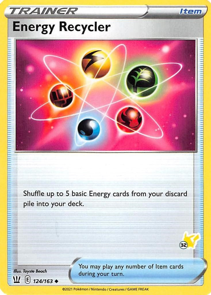 Image for Energy Recycler - 124/163 (#32 Pikachu Stamped) (124/163) (Battle Academy 2022) - Pokemon