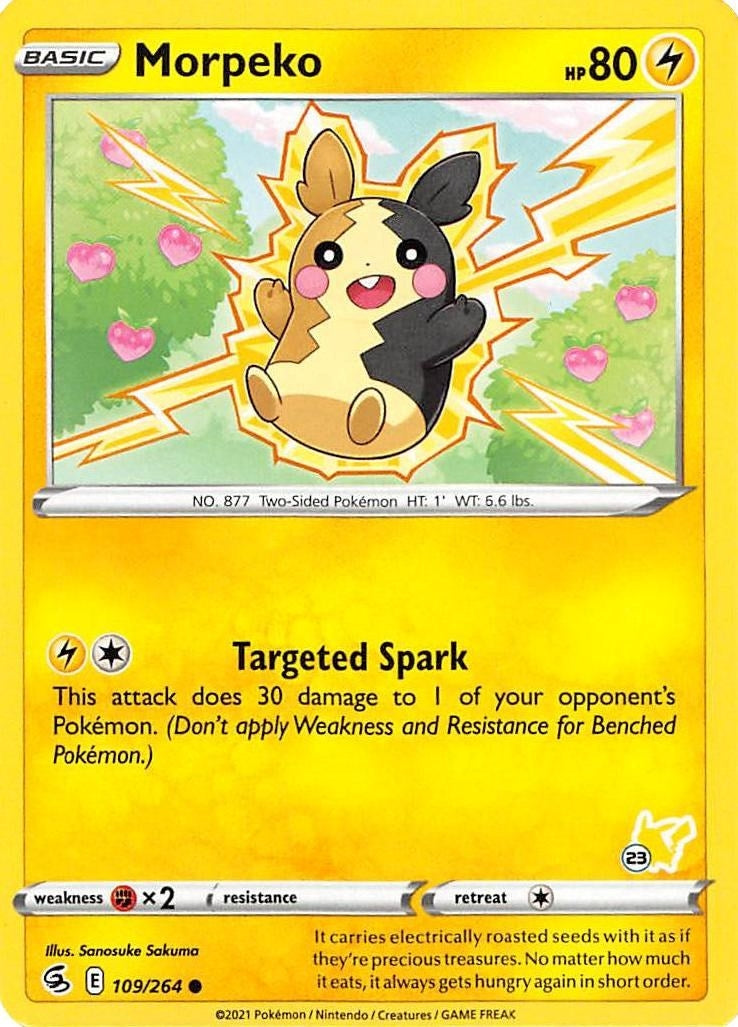 Image for Morpeko - 109/264 (#23 Pikachu Stamped) (109/264) (Battle Academy 2022) - Pokemon