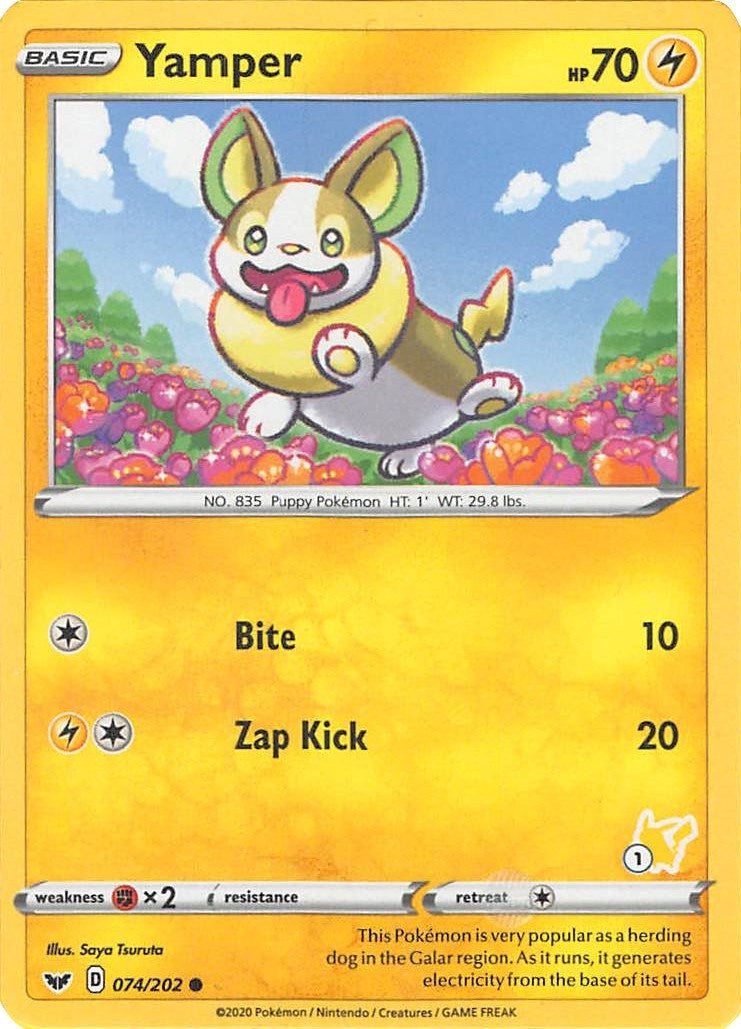 Image for Yamper - 074/202 (#1 Pikachu Stamped) (074/202) (Battle Academy 2022) - Pokemon