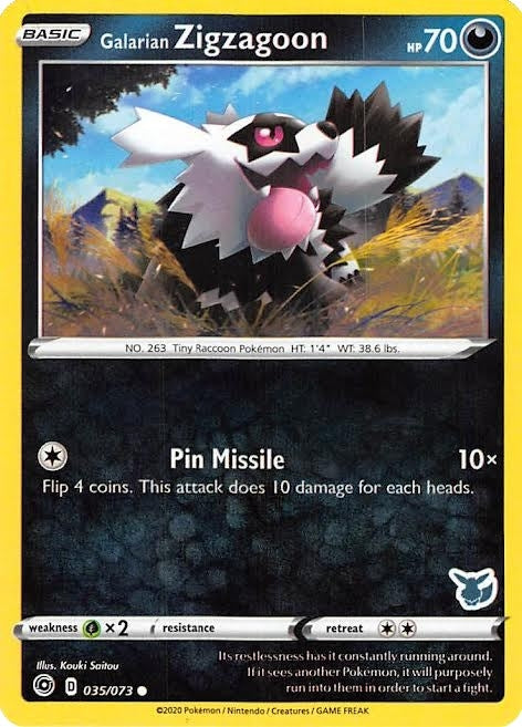 Image for Galarian Zigzagoon - 035/073 (Eevee Stamped) (035/073) (Battle Academy 2022) - Pokemon