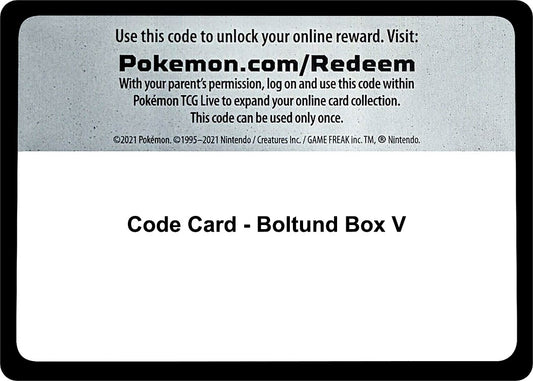 Image for Code Card - Boltund Box V (Miscellaneous Cards & Products) - Pokemon