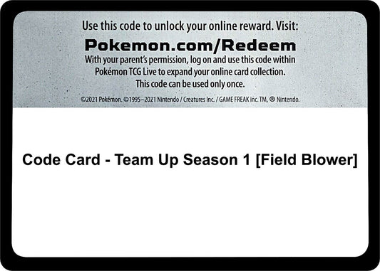 Image for Code Card - Team Up Season 1 [Field Blower] (SM - Team Up) - Pokemon
