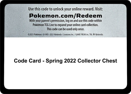 Image for Code Card - Spring 2022 Collector Chest (Miscellaneous Cards & Products) - Pokemon