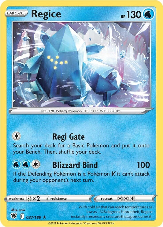 Image for Regice (037/189) (SWSH10: Astral Radiance) - Pokemon