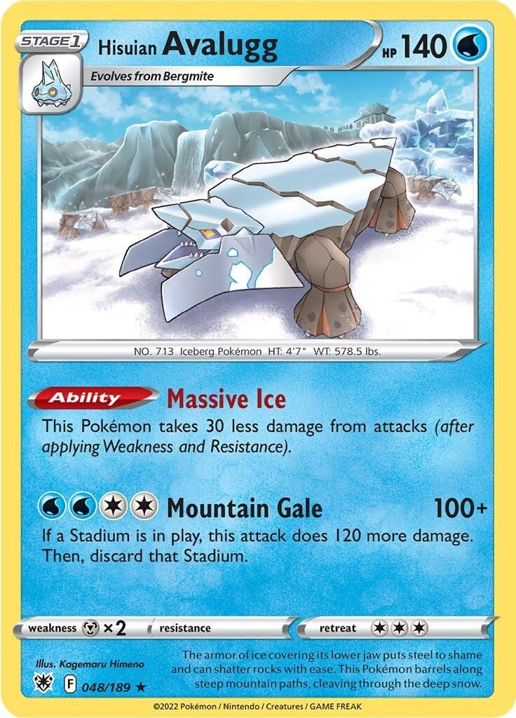 Image for Hisuian Avalugg (048/189) (SWSH10: Astral Radiance) - Pokemon