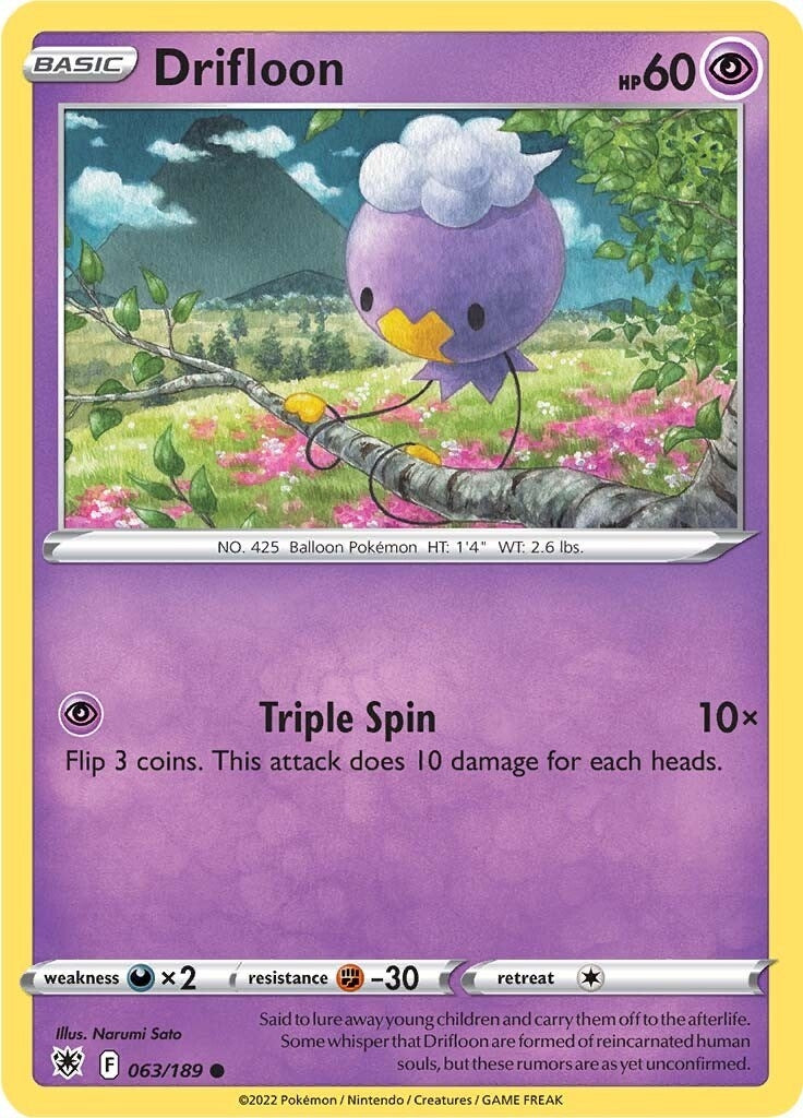 Image for Drifloon (063/189) (SWSH10: Astral Radiance) - Pokemon