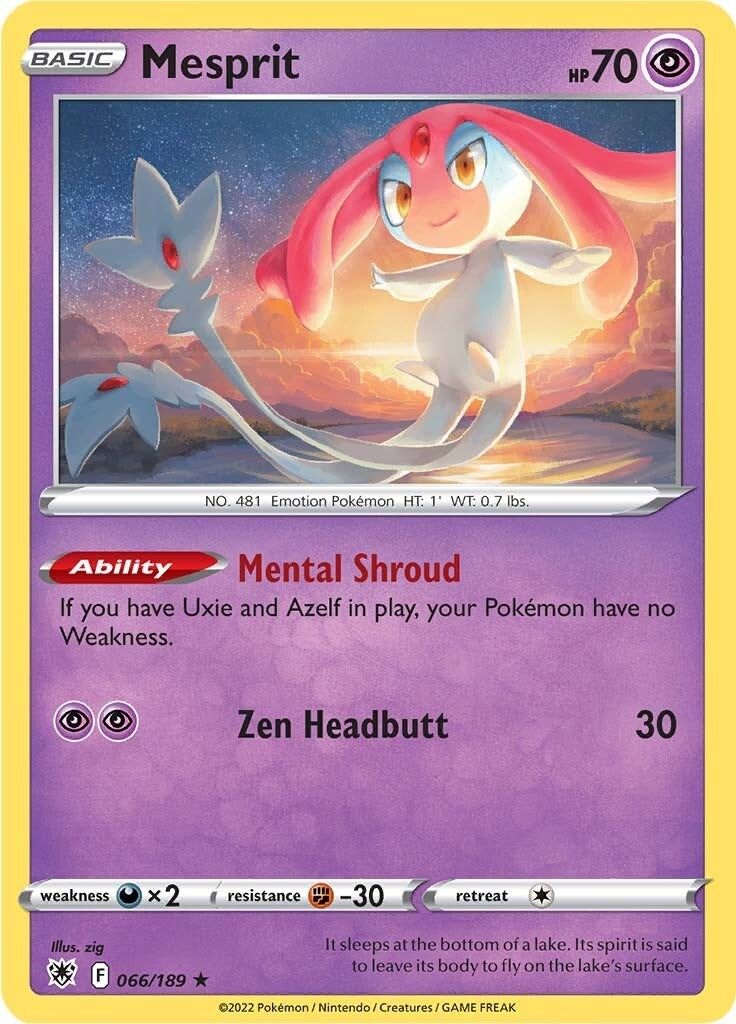 Image for Mesprit (066/189) (SWSH10: Astral Radiance) - Pokemon