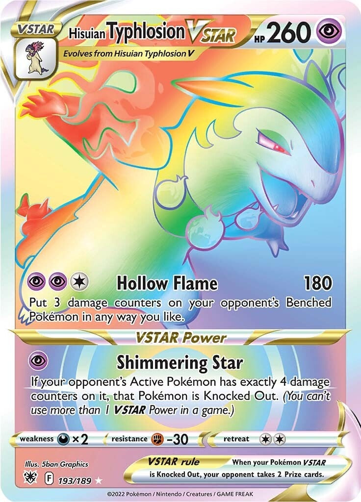 Image for Hisuian Typhlosion VSTAR (Secret) (193/189) (SWSH10: Astral Radiance) - Pokemon