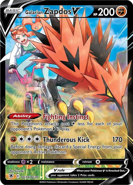 Image for Galarian Zapdos V (TG19/TG30) (SWSH10: Astral Radiance Trainer Gallery) - Pokemon
