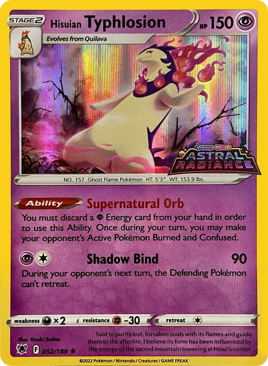Image for Hisuian Typhlosion - 052/189 (GameStop Exclusive) (052/189) (Miscellaneous Cards & Products) - Pokemon