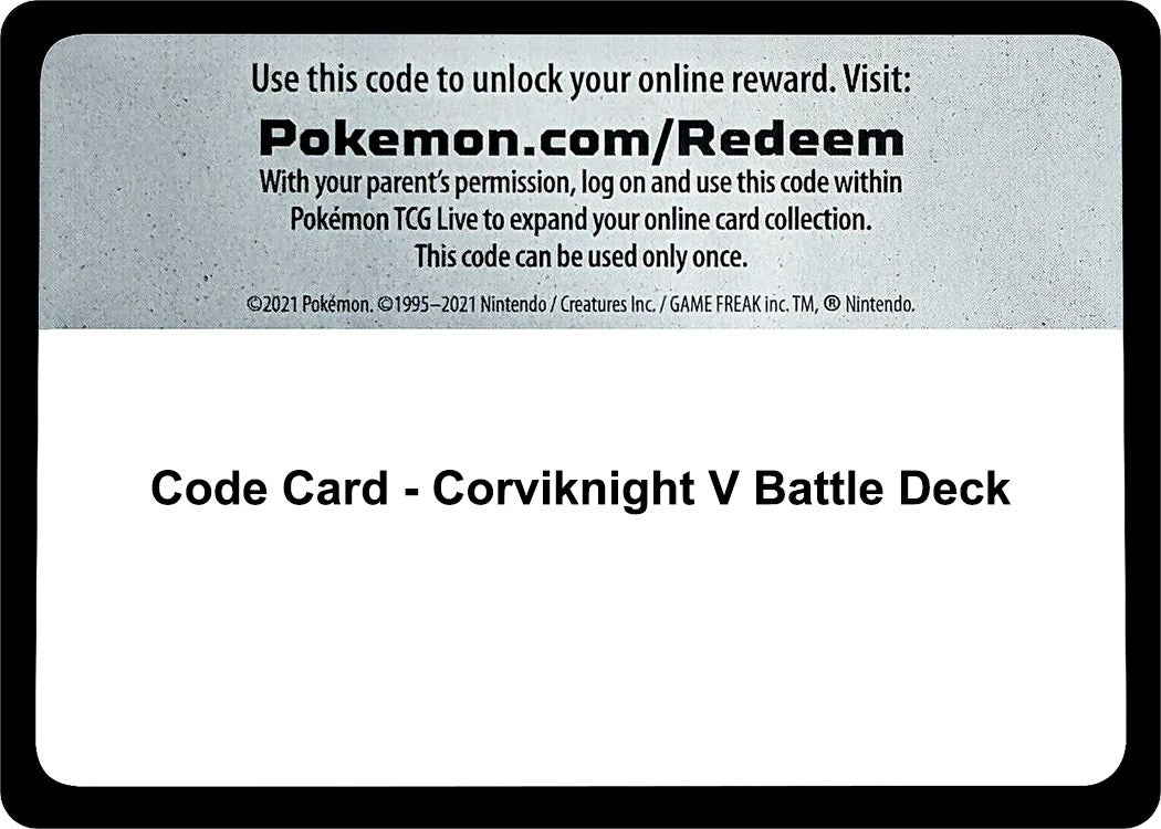 Image for Code Card - Corviknight V Battle Deck - Pokemon