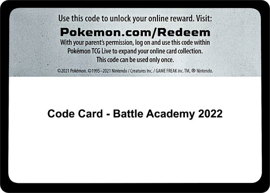 Image for Code Card - Battle Academy 2022 (Battle Academy 2022) - Pokemon