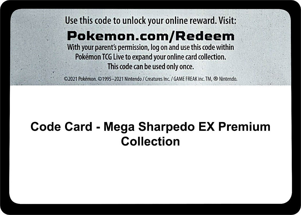 Image for Code Card - Mega Sharpedo EX Premium Collection (SM Base Set) - Pokemon