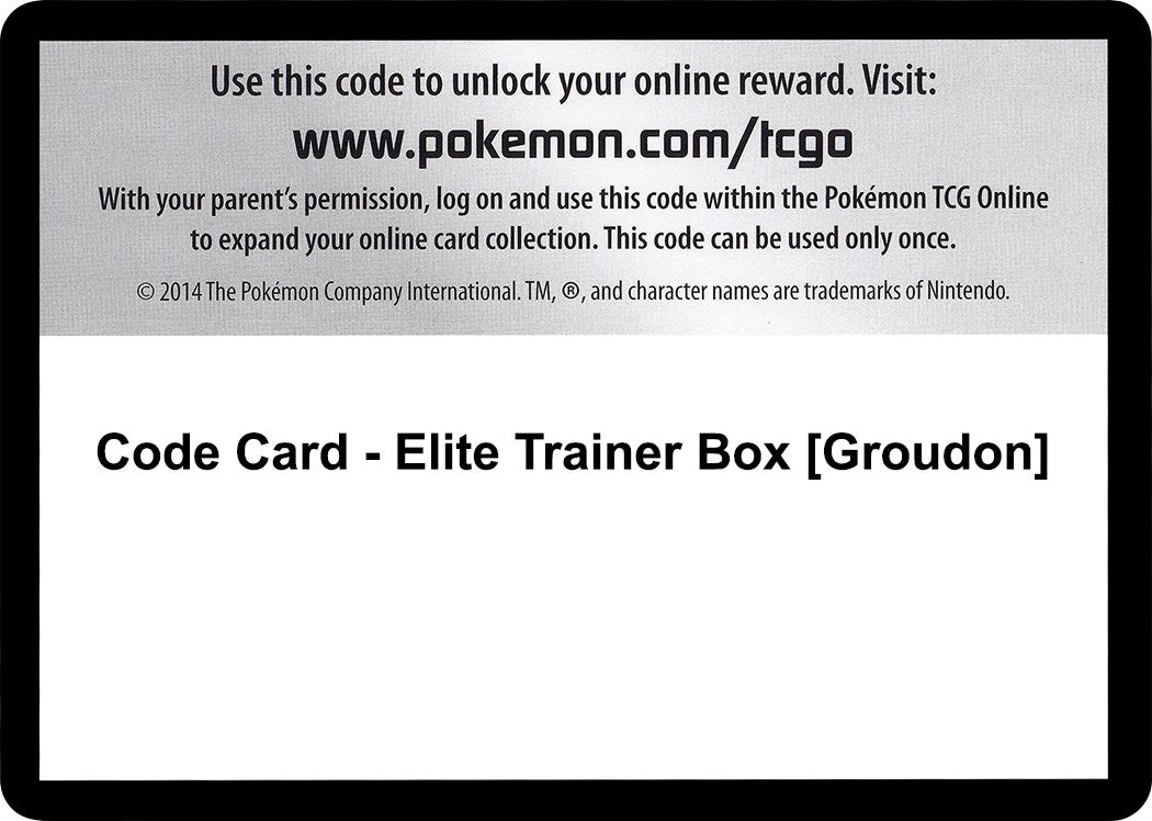 Image for Code Card - Elite Trainer Box [Groudon] (XY - Primal Clash) - Pokemon