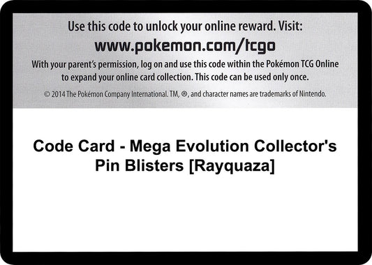Image for Code Card - Mega Evolution Collector's Pin Blisters [Rayquaza] (XY - Roaring Skies) - Pokemon