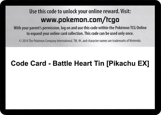 Image for Code Card - Battle Heart Tin [Pikachu EX] (XY - Steam Siege) - Pokemon