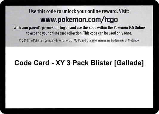 Image for Code Card - XY 3 Pack Blister [Gallade] (XY Base Set) - Pokemon
