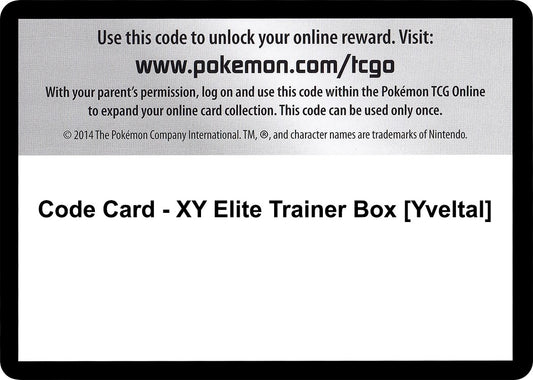 Image for Code Card - XY Elite Trainer Box [Yveltal] (XY Base Set) - Pokemon