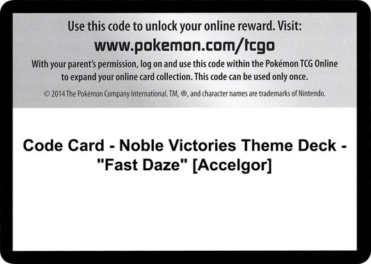 Image for Code Card - Noble Victories Theme Deck - "Fast Daze" [Accelgor] (Noble Victories) - Pokemon