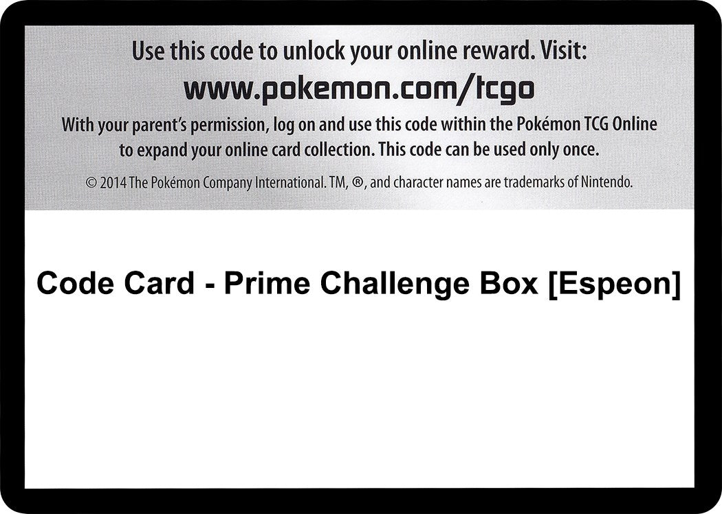 Image for Code Card - Prime Challenge Box [Espeon] (Noble Victories) - Pokemon