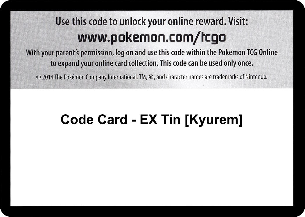 Image for Code Card - EX Tin [Kyurem] (Next Destinies) - Pokemon