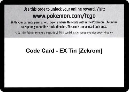 Image for Code Card - EX Tin [Zekrom] (Next Destinies) - Pokemon
