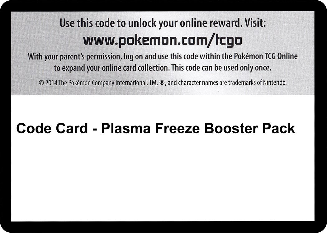 Image for Code Card - Plasma Freeze Booster Pack - Pokemon
