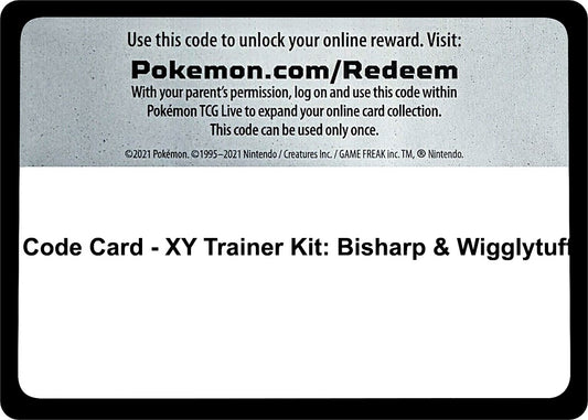 Image for Code Card - XY Trainer Kit: Bisharp & Wigglytuff (XY Trainer Kit: Bisharp & Wigglytuff) - Pokemon